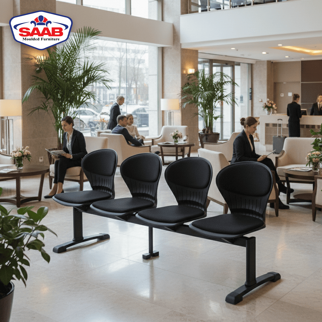 SAAB S-257-HC Peacock Visitor Sofa 4-Seater Double Channel with Cushion