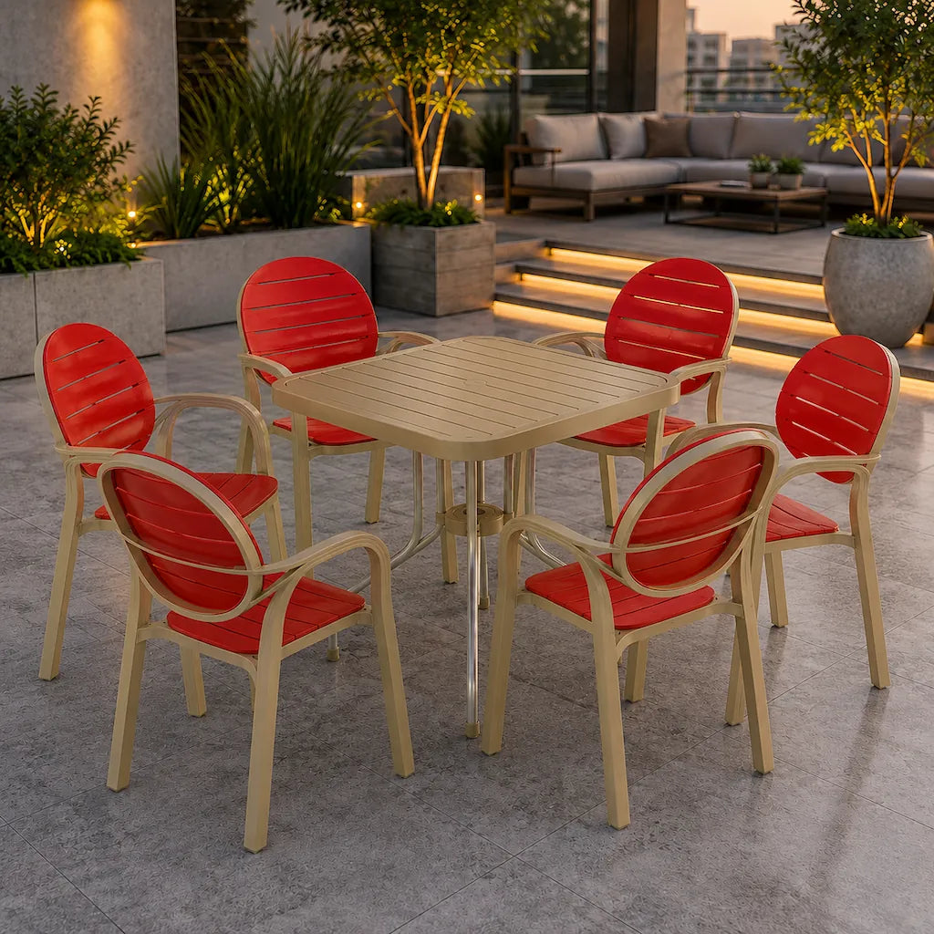 SPECTRUM PATTI CHAIRS SET MODEL SP-675 CHAIRS AND TABLE