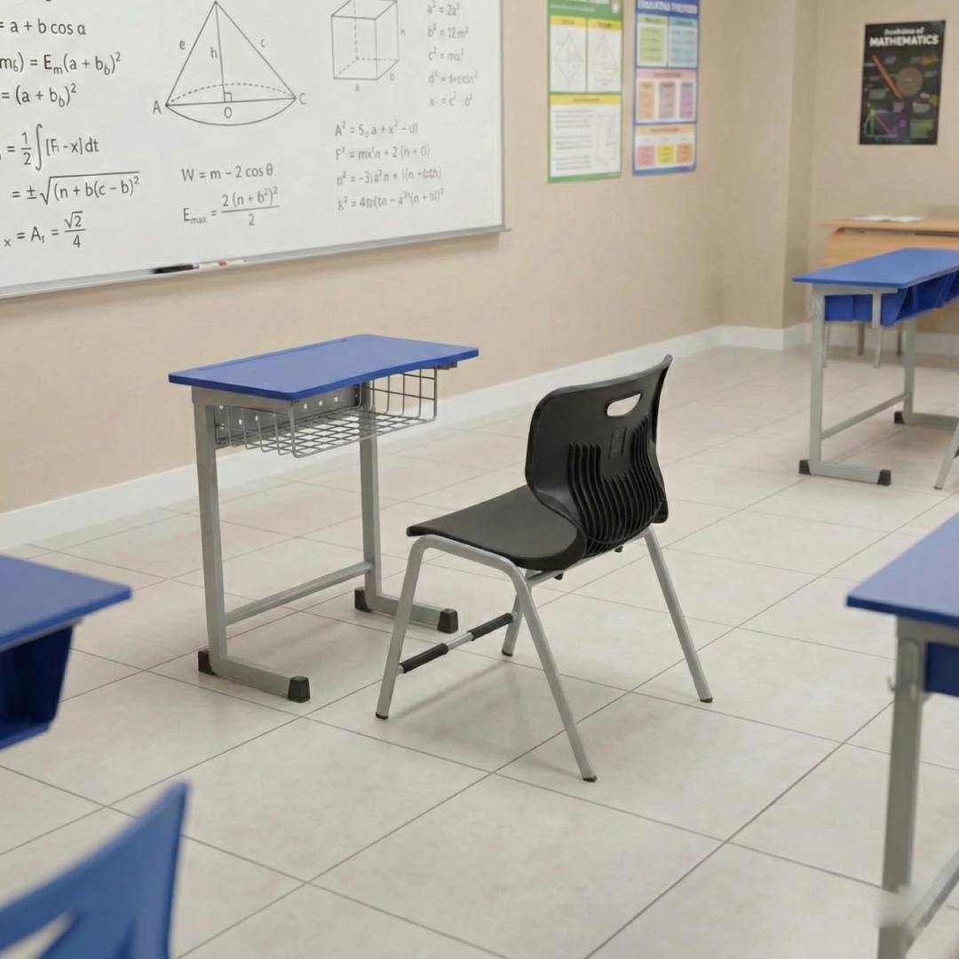 SAAB S-929 Study Table With Iron Book Shelf and Fiber Top