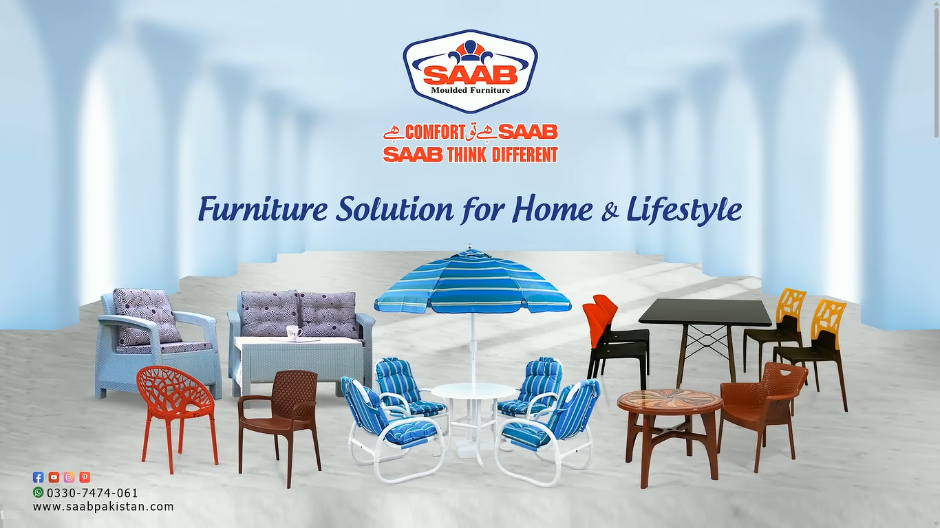 Saab Plastic Arm Chair: Durable, Stylish & Affordable Furniture in Pakistan