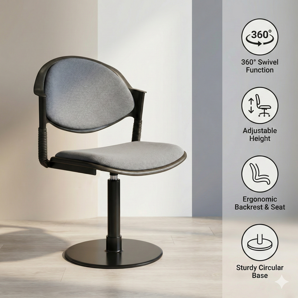SAAB S-11-MPC Comforto Revolving Chair with Cushion and Mechanical Jack
