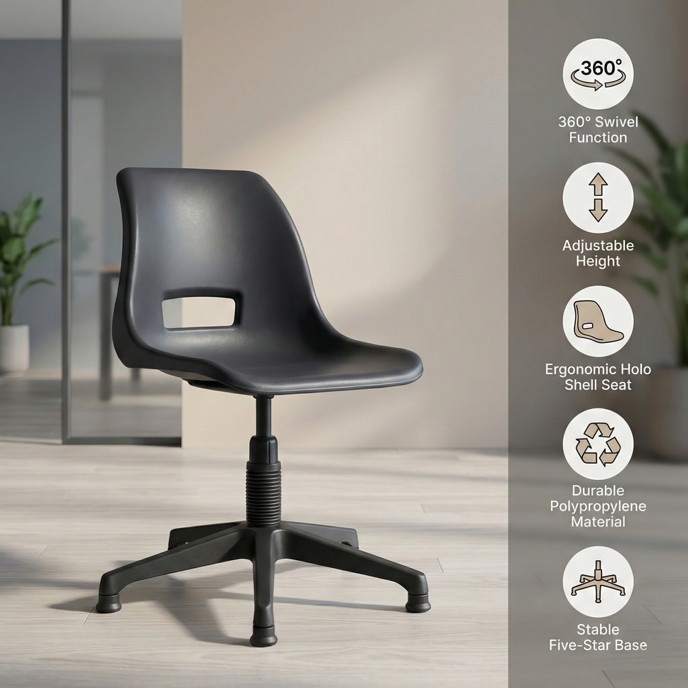 SAAB S-208-M Holo Shell Revolving Chair with Mechanical Jack