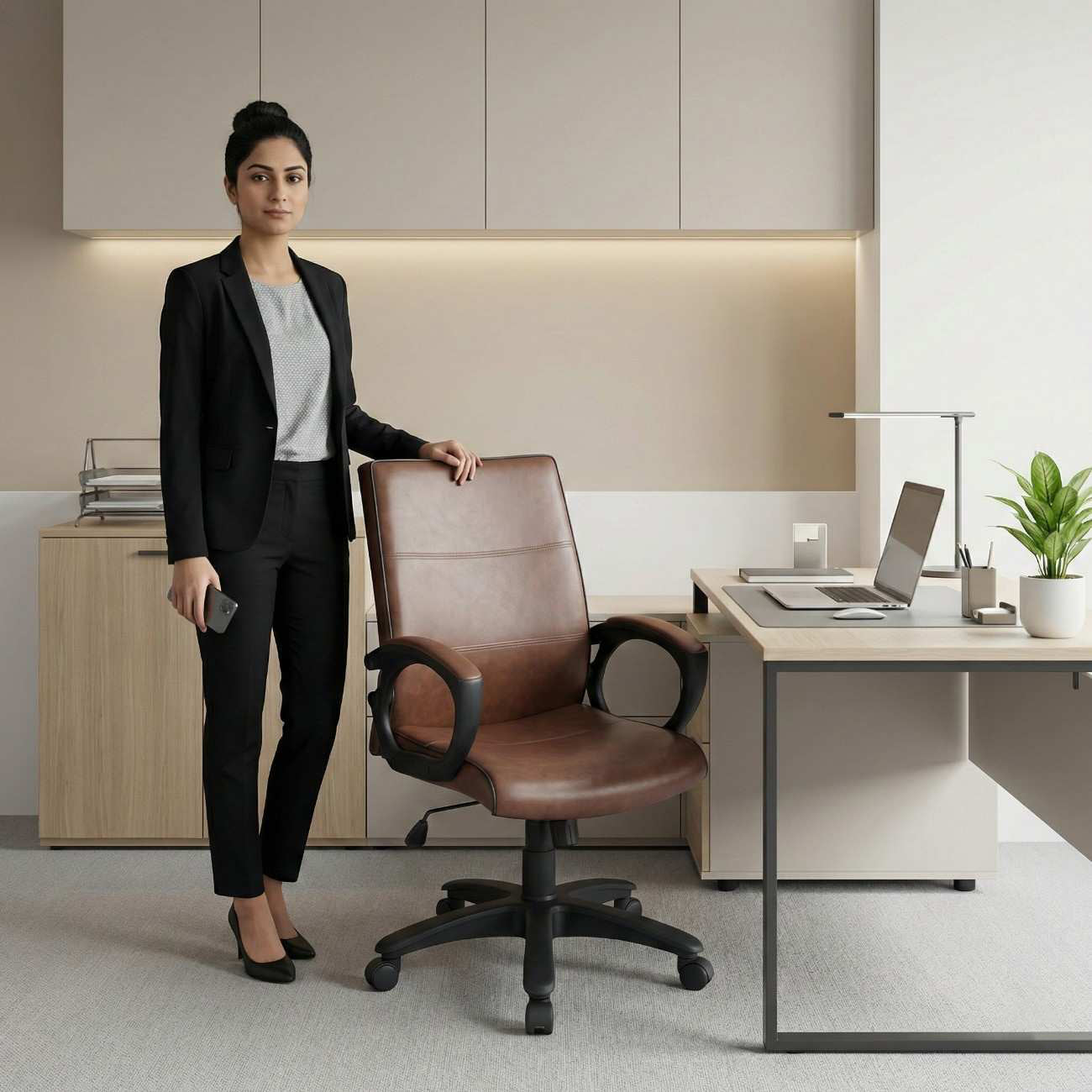 Sprinter S-529-L Low Back Revolving Chair From SAAB