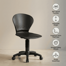 Switch Peacock Shell Revolving Chair with Mechanical Jack SAAB S-15-M 3 image