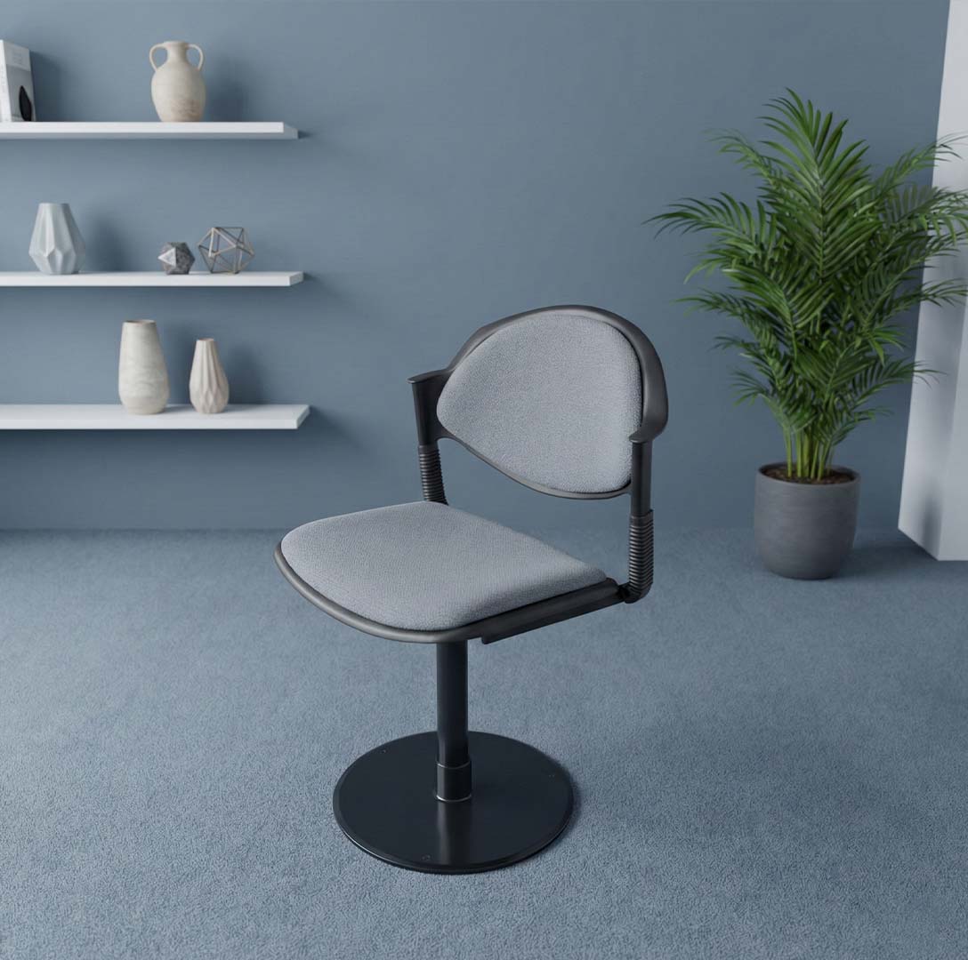 SAAB S-11-MPC Comforto Revolving Chair with Cushion and Mechanical Jack