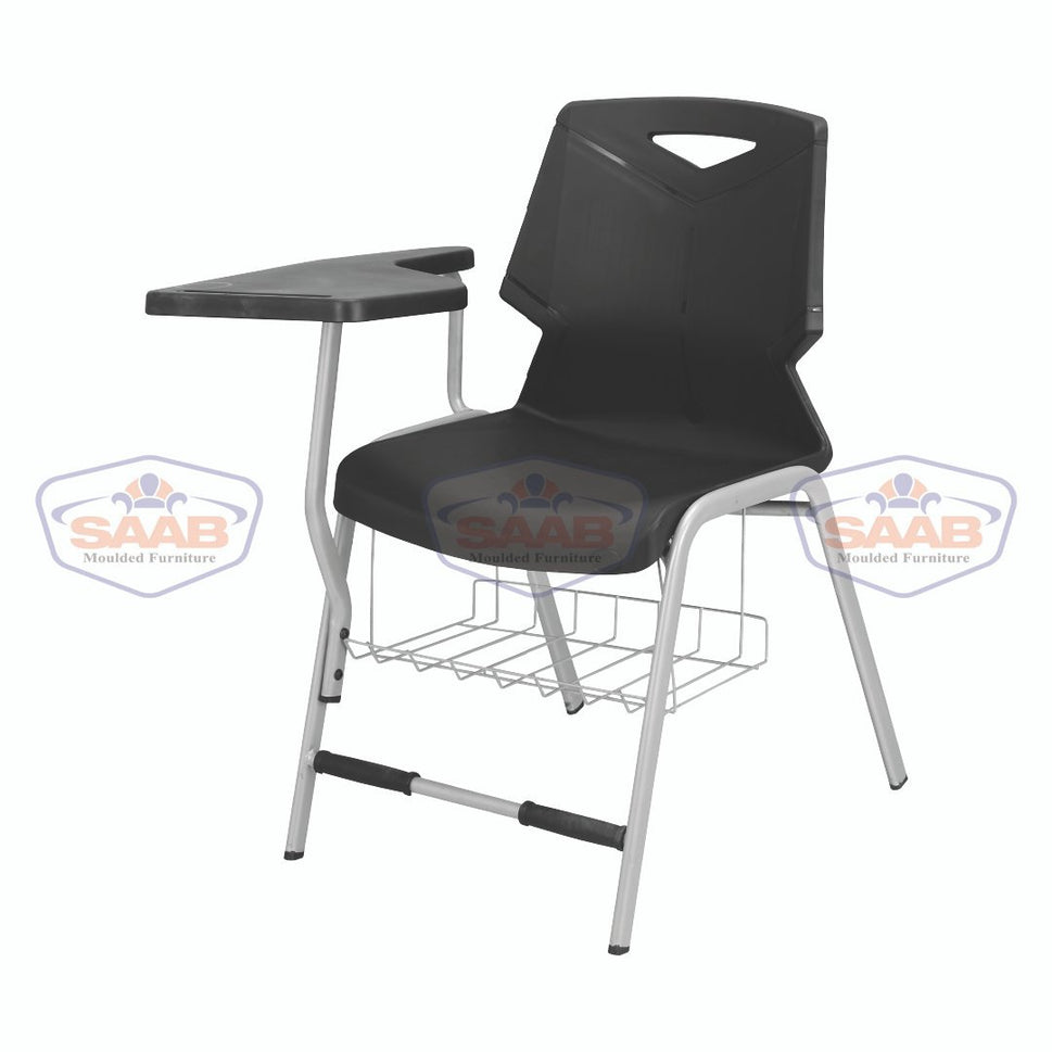 S-195-SB Green Shell Study Chair With Basket