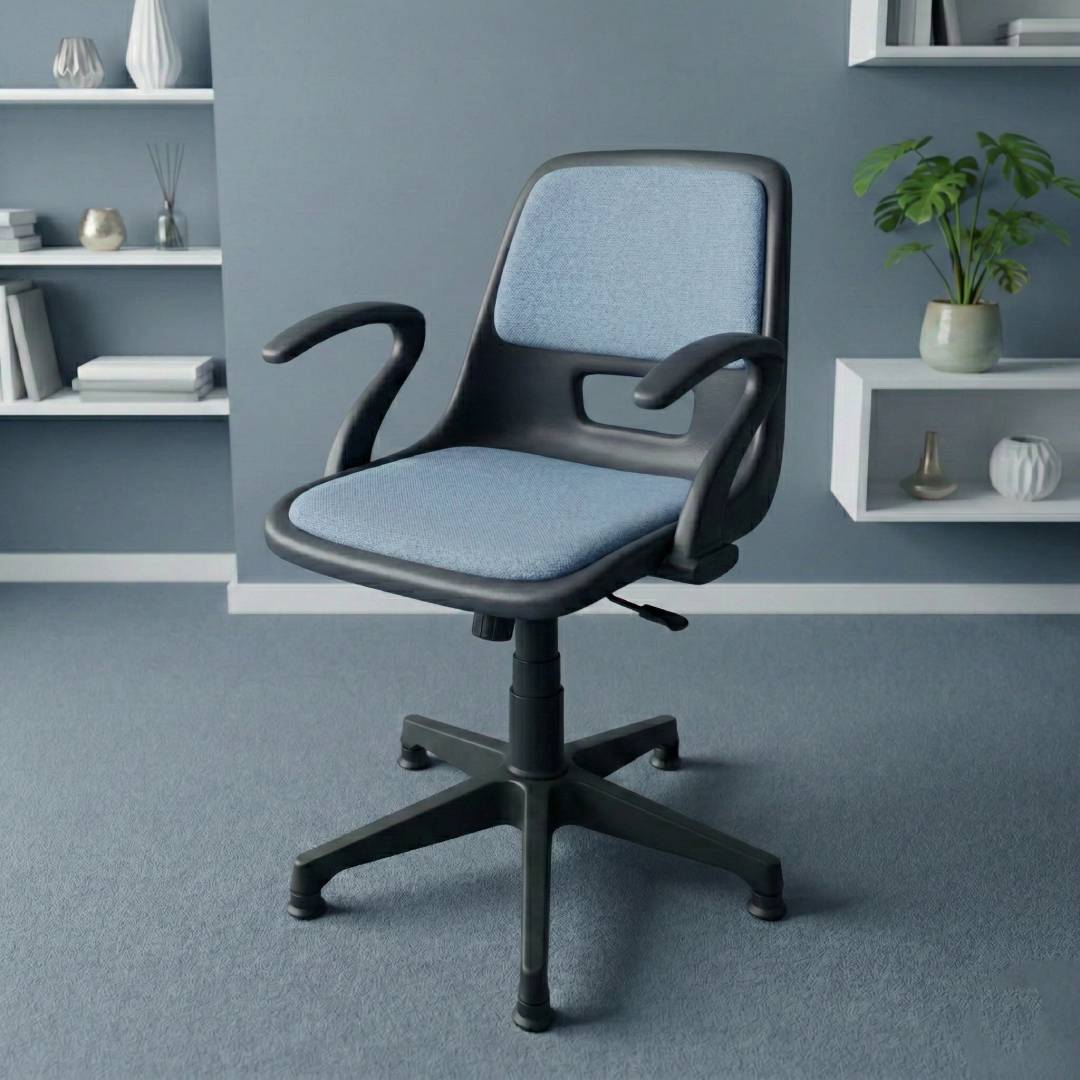 SAAB S-208-HAC Shell Holo Revolving Chair With Arms, Cushion And Hydraulic Jeck