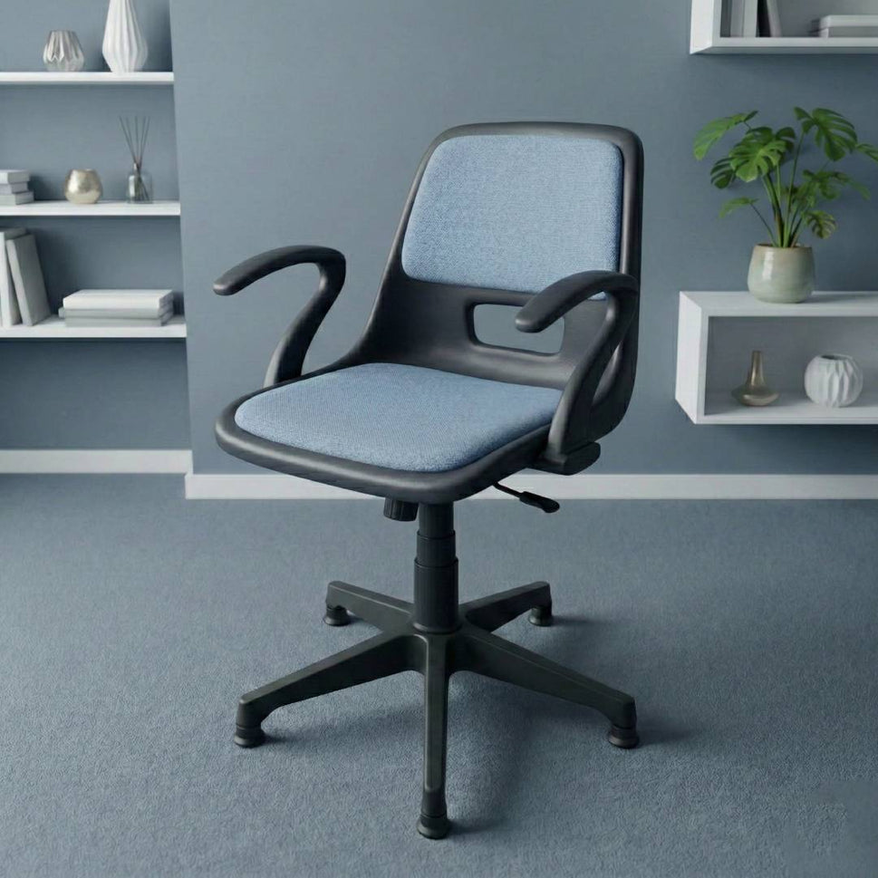 SAAB S-208-HAC Shell Holo Revolving Chair With Arms, Cushion And Hydraulic Jeck