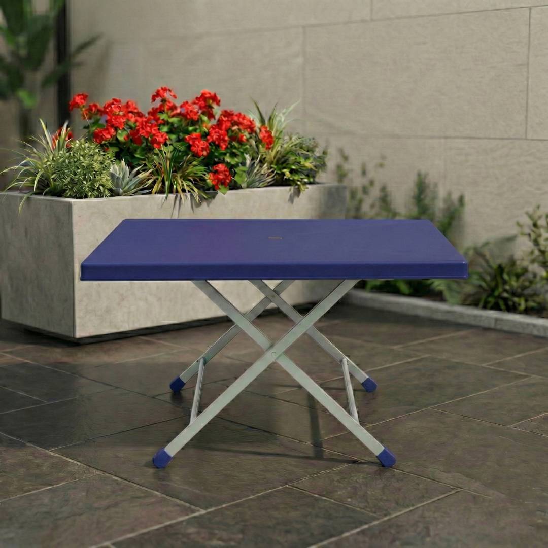 SAAB SP-214-RT Steel Plastic Table With Rattan Top