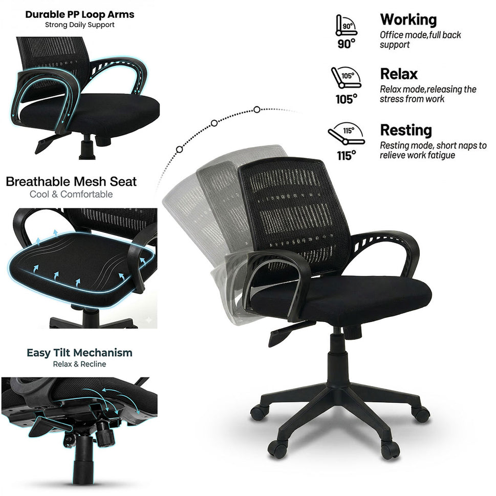 Relax Back Revolving Chair S-514