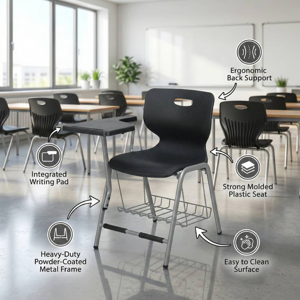 Yellow Label Shell Study Chair With Basket S-209-SB
