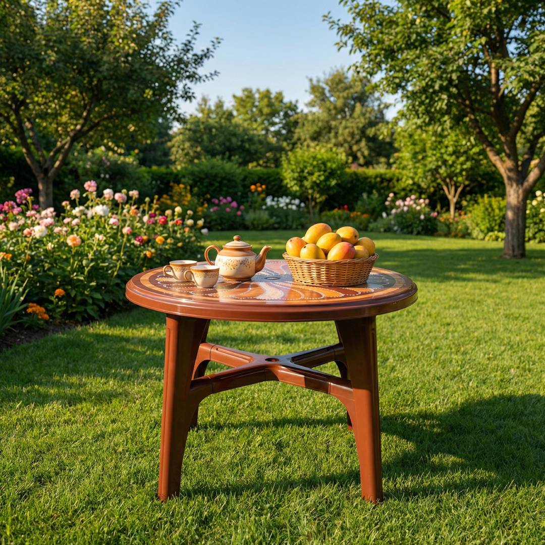 FULL PLASTIC ROUND TABLE WITH CROSS SP-216-NS