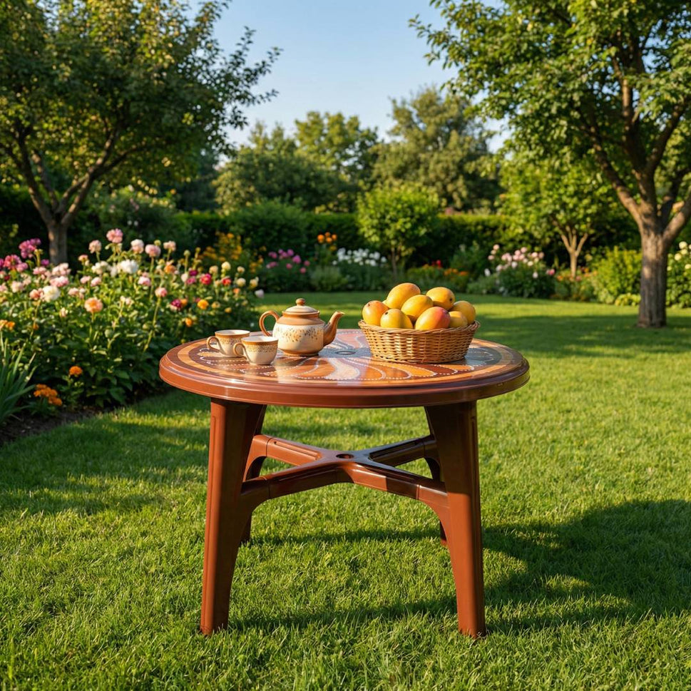 FULL PLASTIC ROUND TABLE WITH CROSS SP-216-NS