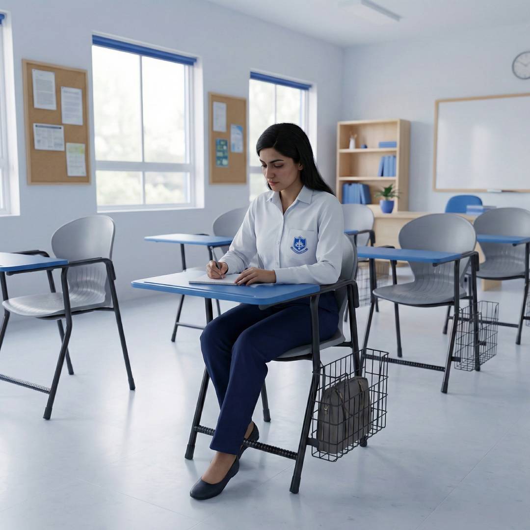Peacock Shell Desk Shelf Chair With Bookshelf SAAB S-06-DB