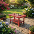 SAAB S-329 Full Plastic Double Shelf Large Rattan Table