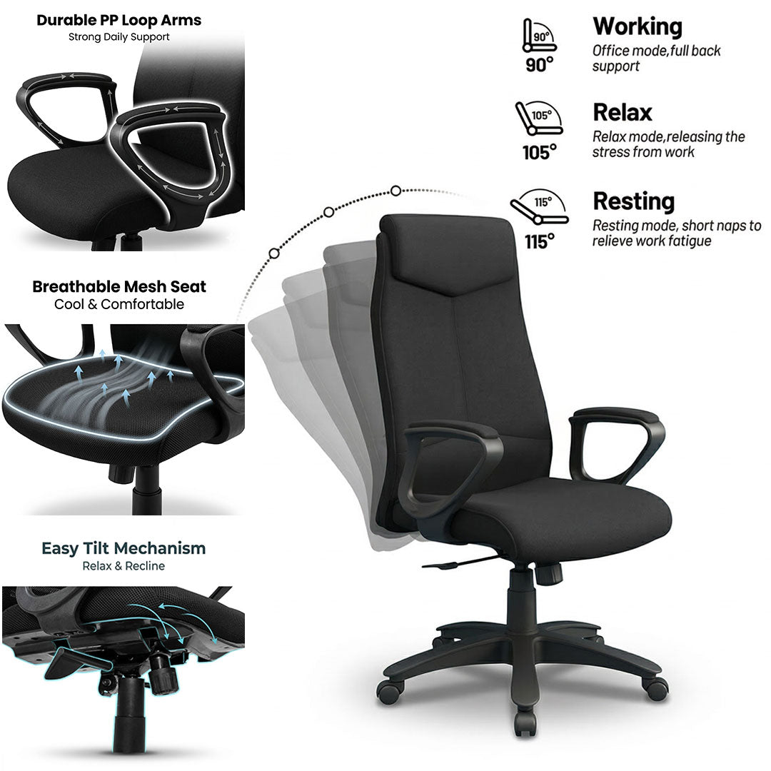 SAAB S-535 High Back Revolving Chair