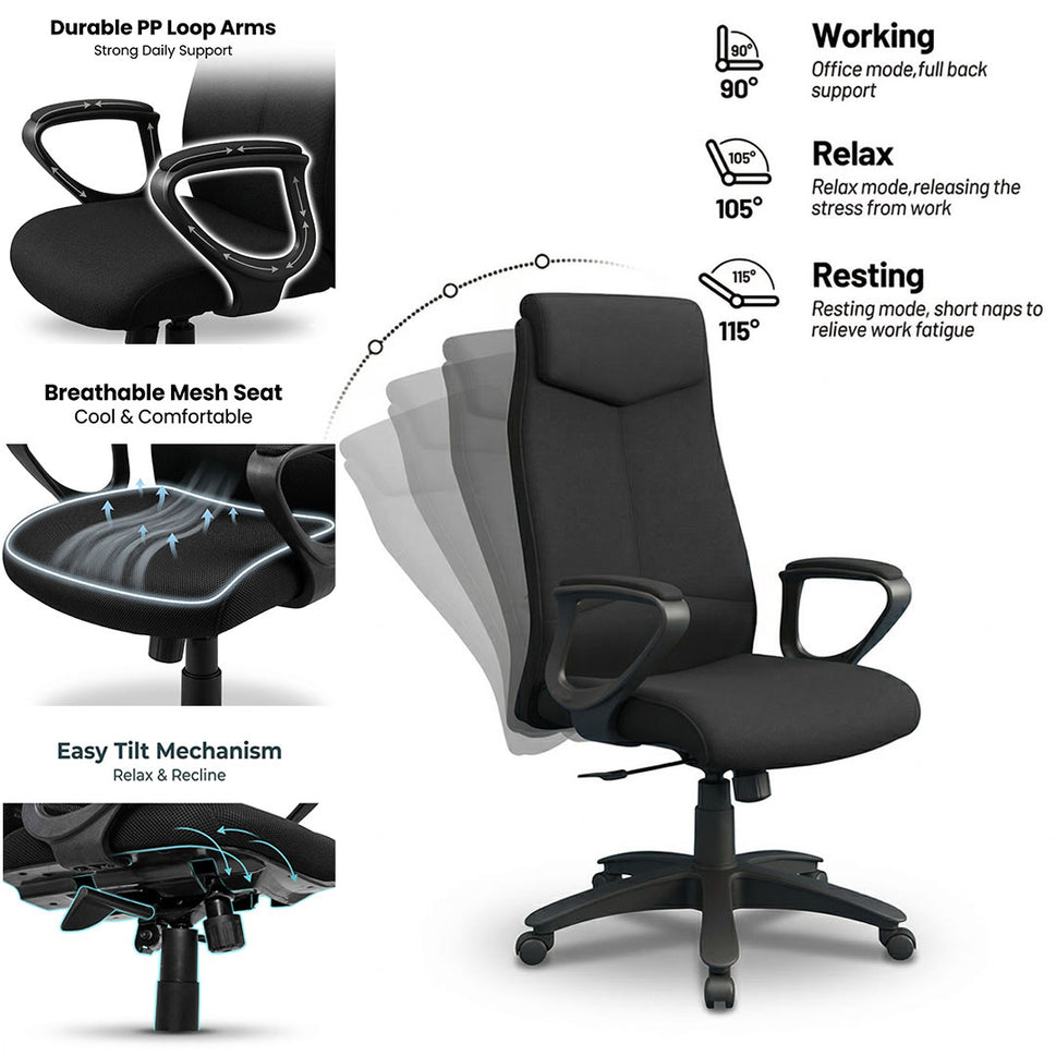 SAAB S-535 High Back Revolving Chair
