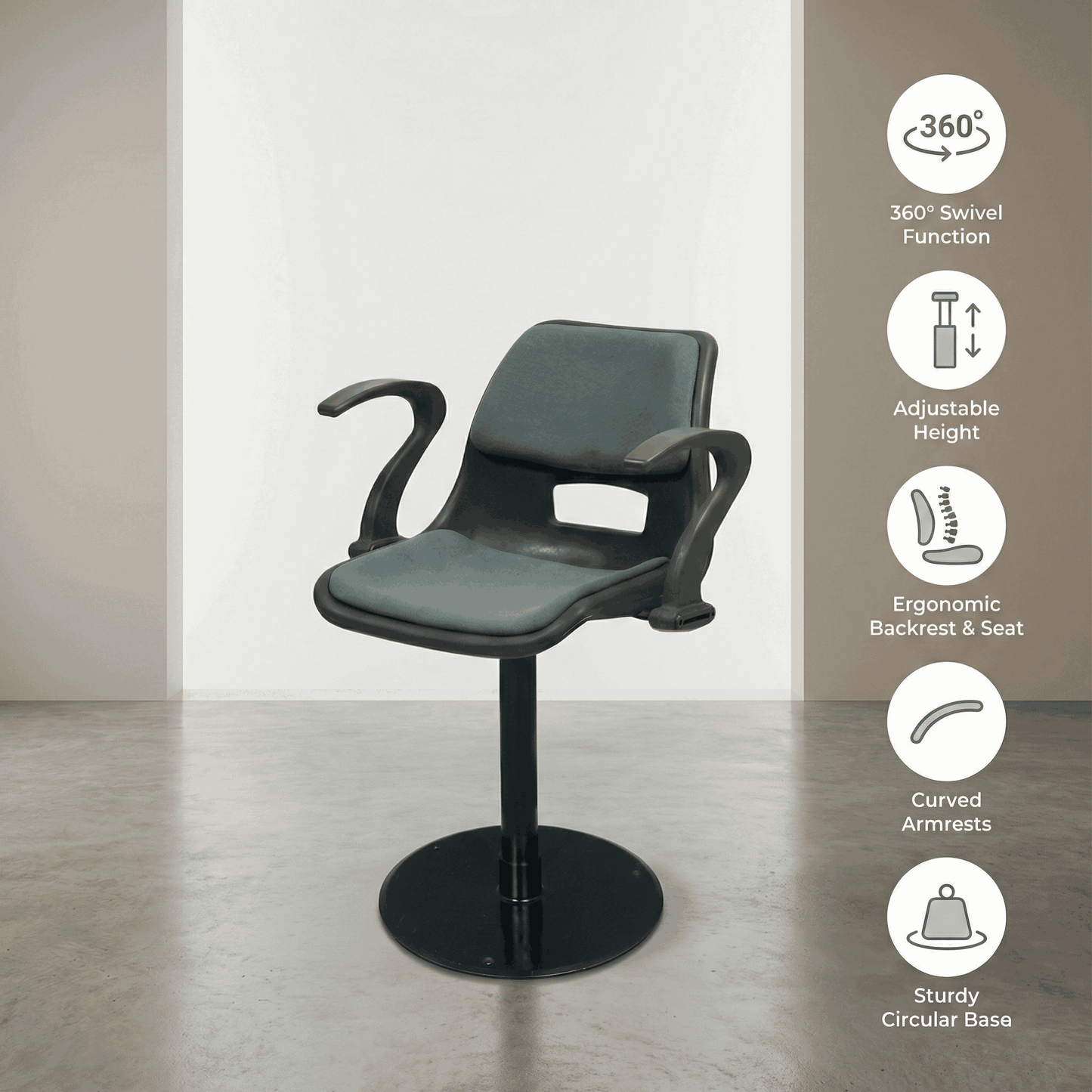 SAAB S-208-MPAC Revolving Chair with Arms
