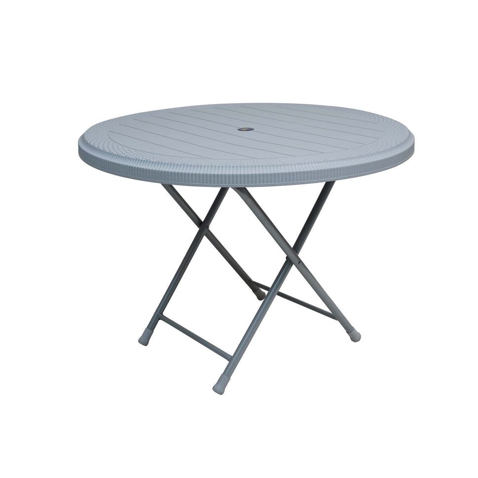 SAAB SP-215-RT STEEL PLASTIC RATTAN ROUND TABLE