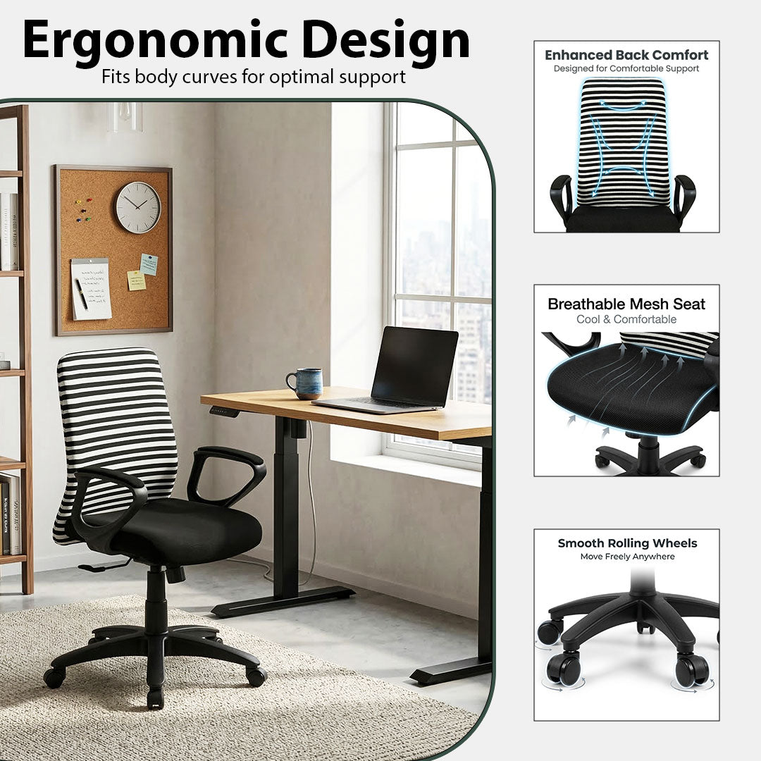 SAAB Manager Office Revolving Chair (Medium Back) Model SAAB S-540