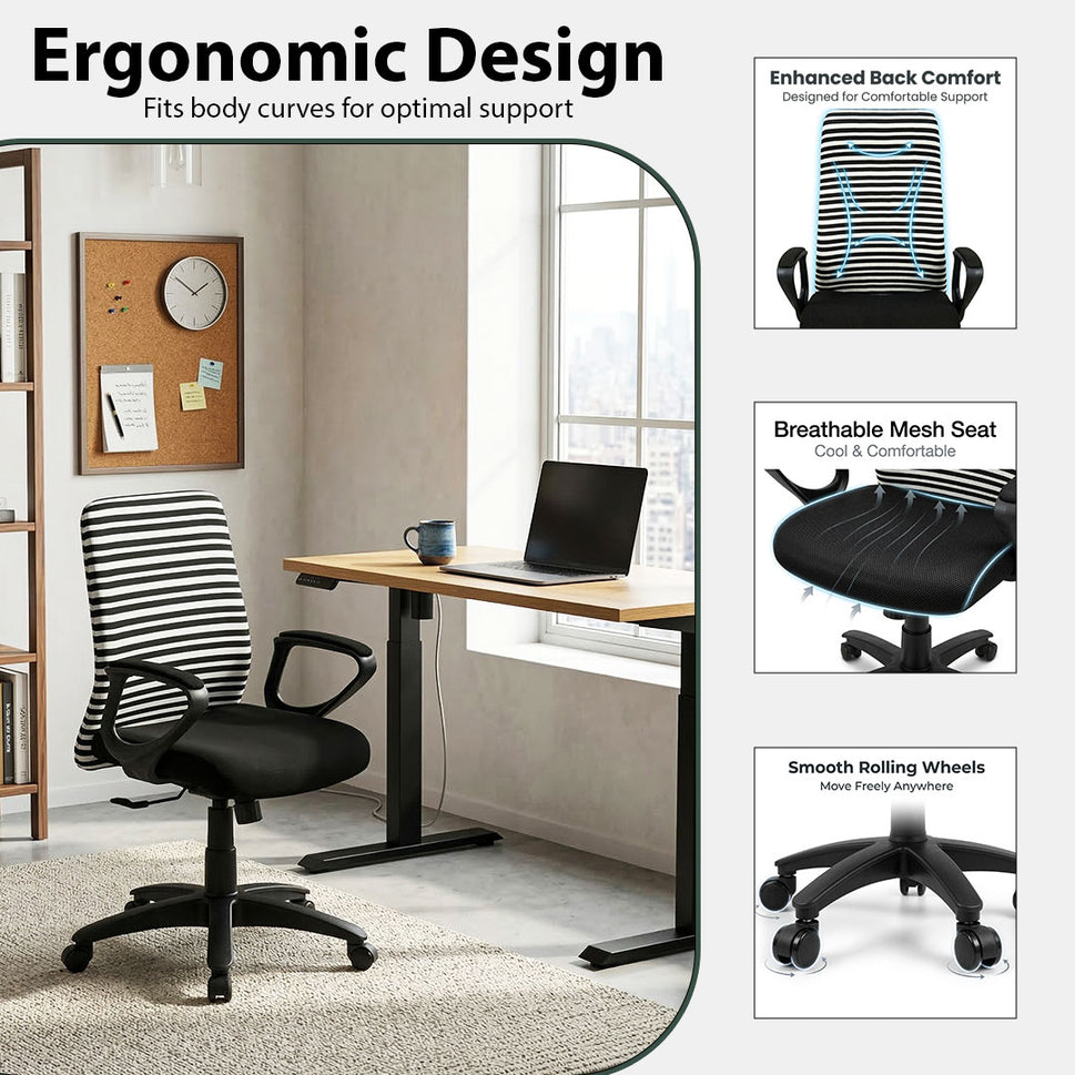 SAAB Manager Office Revolving Chair (Medium Back) Model SAAB S-540