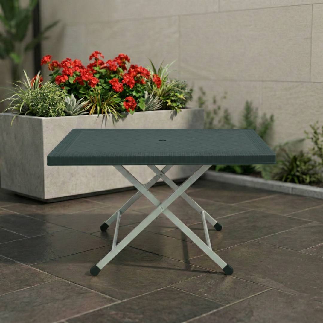 SAAB SP-214-RT Steel Plastic Table With Rattan Top