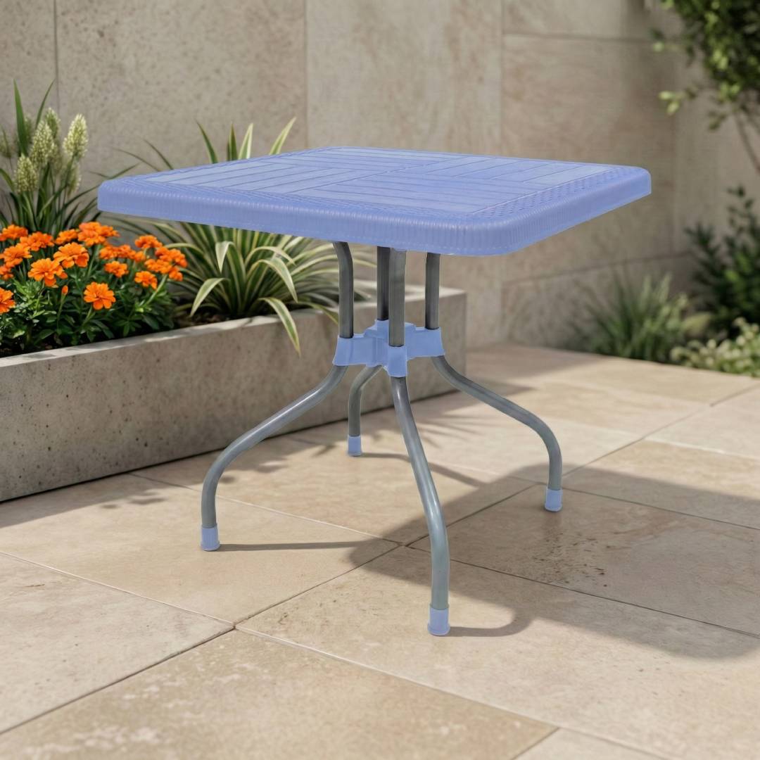 SAAB SP-246 Lexus Prince Square Table with Silver Legs