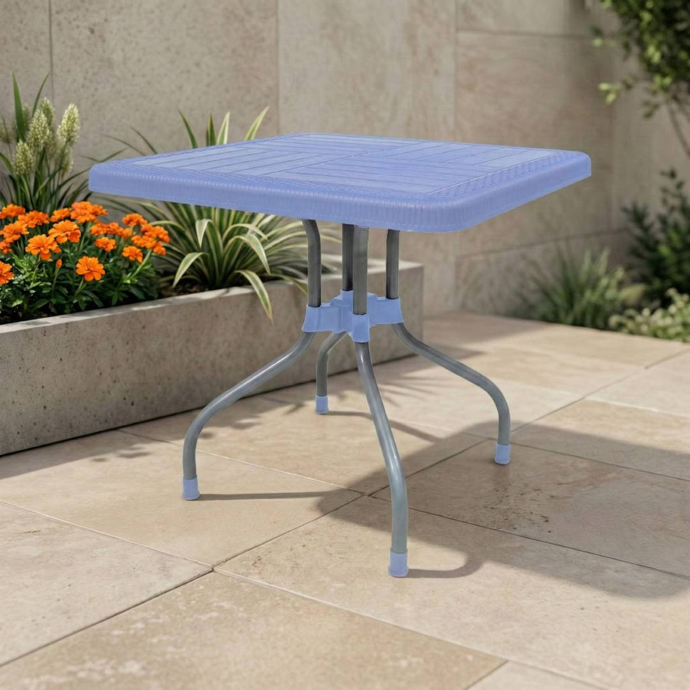 SAAB SP-246 Lexus Prince Square Table with Silver Legs