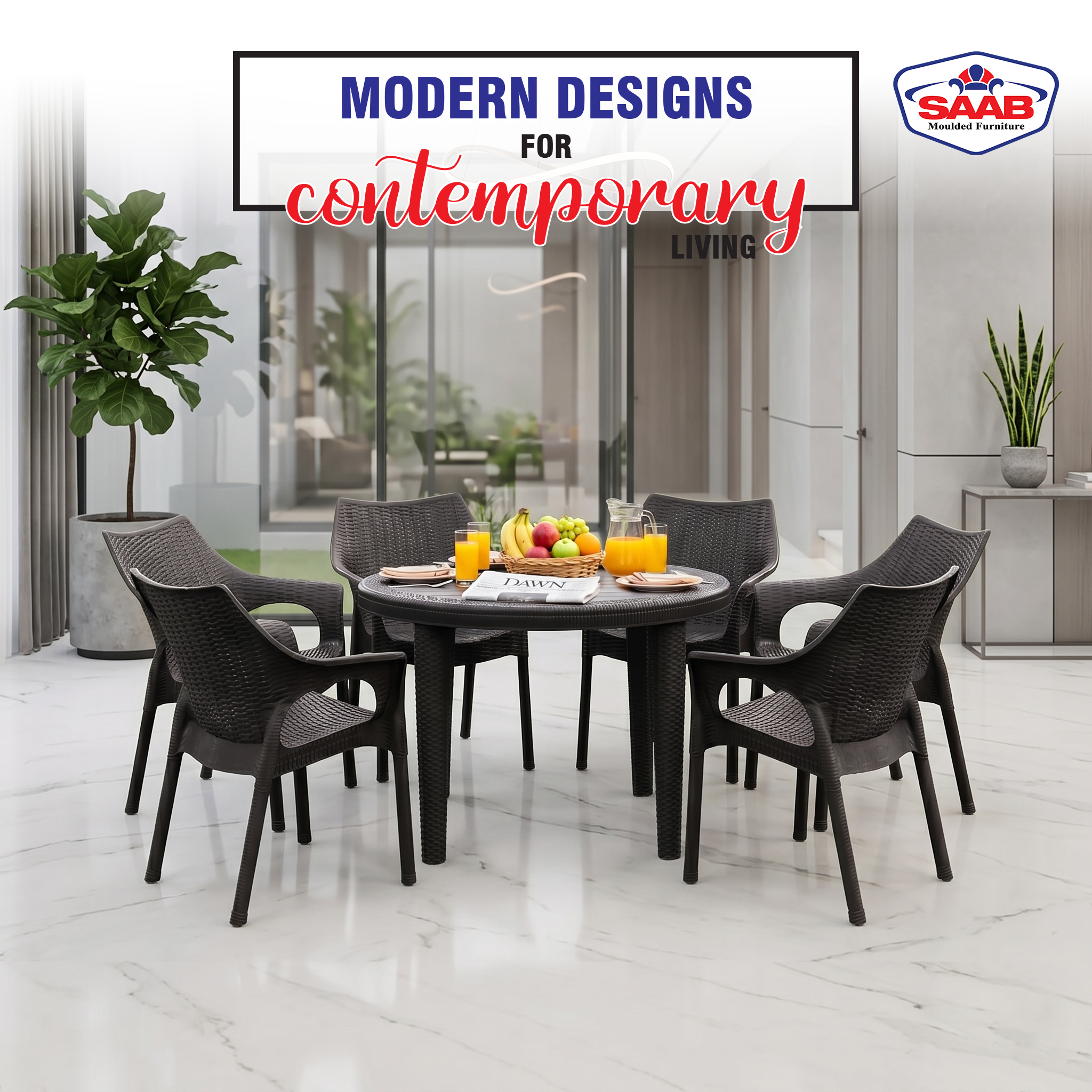 Chair Rutil Sab Rattan Chair SP-317-RL with Table Set – Saab Pakistan