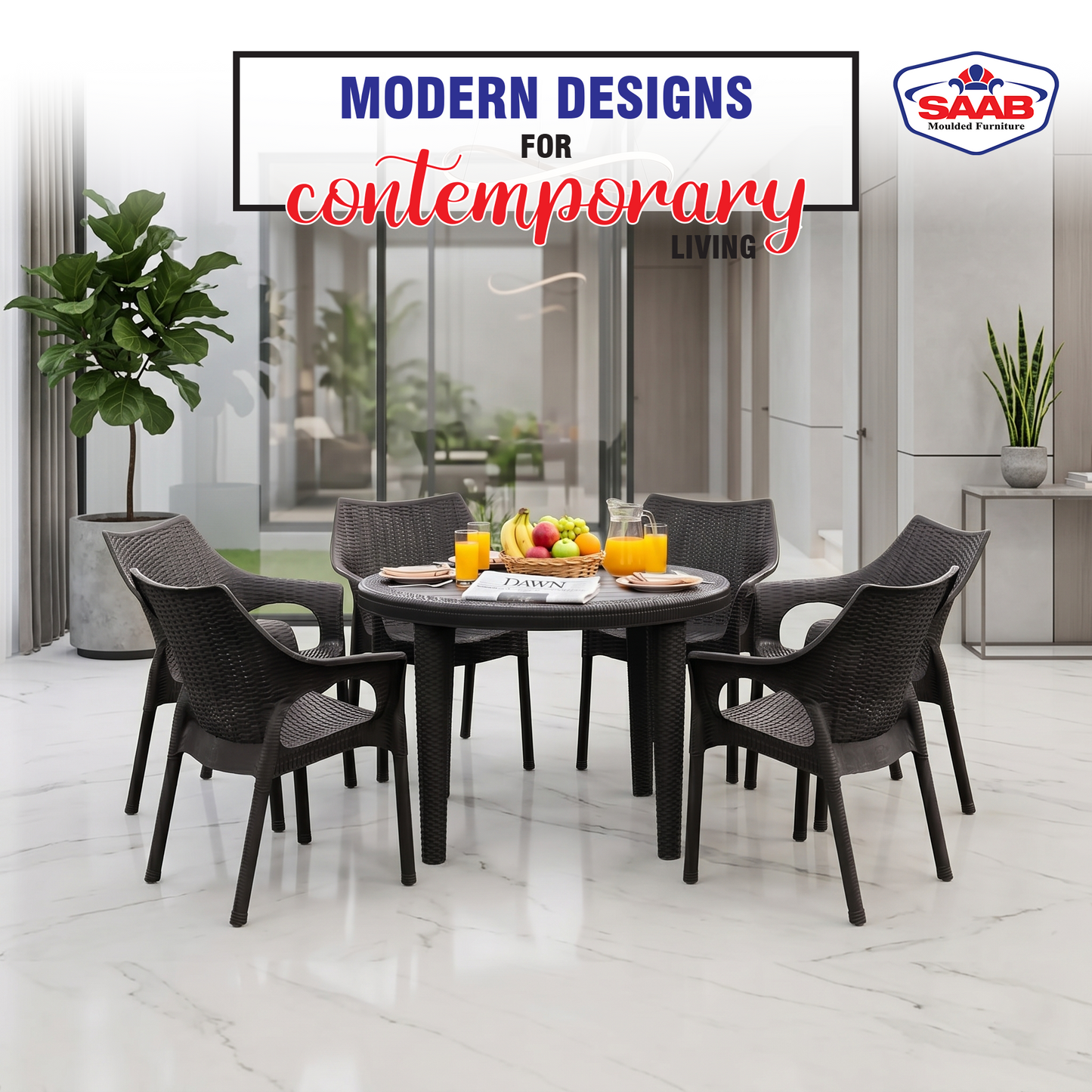 Rattan Chair SP-317-RL with Table Set