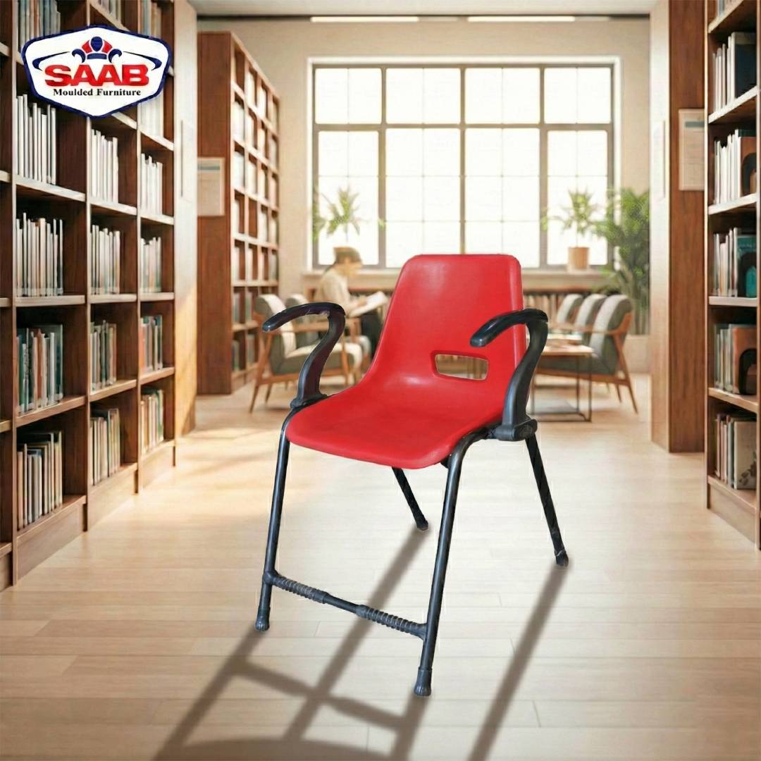 Steel Plastic Holo Shell Big Chair with Arms SAAB S-204-A