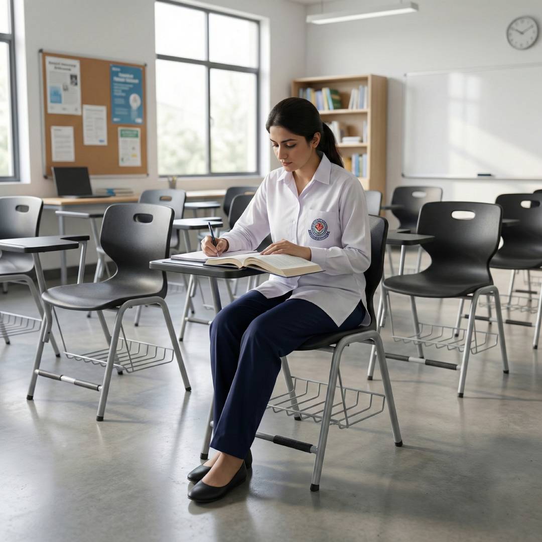 Yellow Label Shell Study Chair With Basket S-209-SB