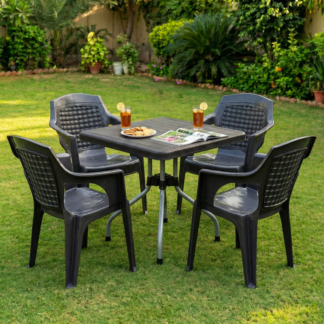 SAAB Full Plastic Patti Chair Model SAAB SP-831 with Table