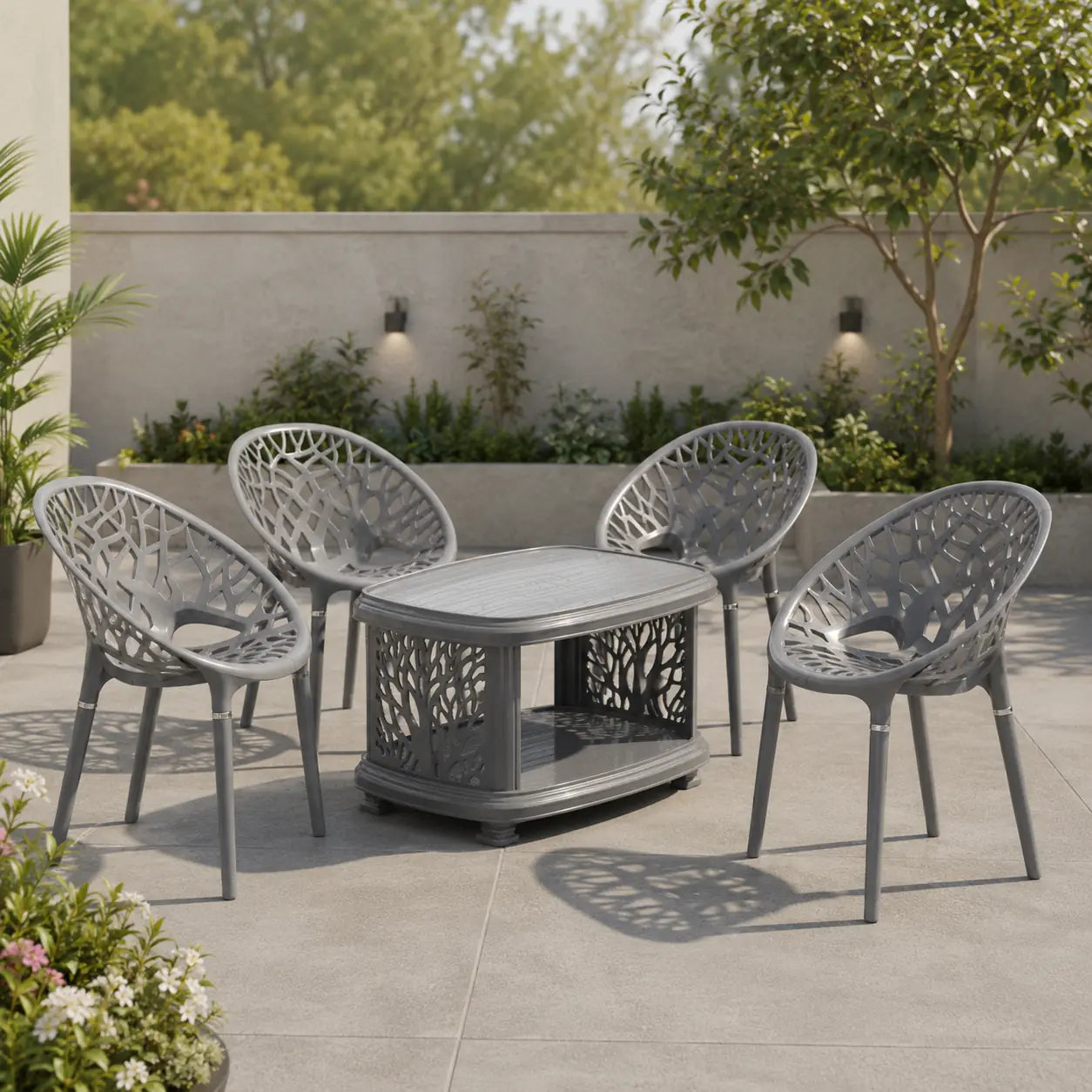 SP-313-PL Tree Chairs Set With Table