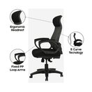 Switch HINOMI Pro Real Time Ergonomic Mesh Chair Model SAAB SM-786 3 image