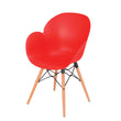 Oval Shell Chair With Wooden Legs Model SAAB SP-400-WL