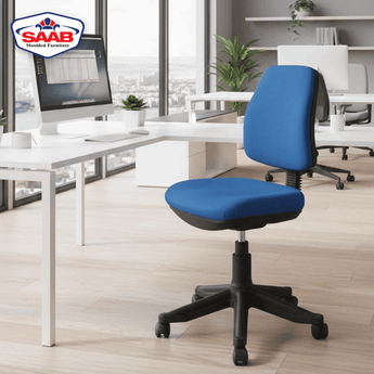 SAAB Computer Chair Without Arms With Hydraulic Jack and Stopper Model SAAB S-508