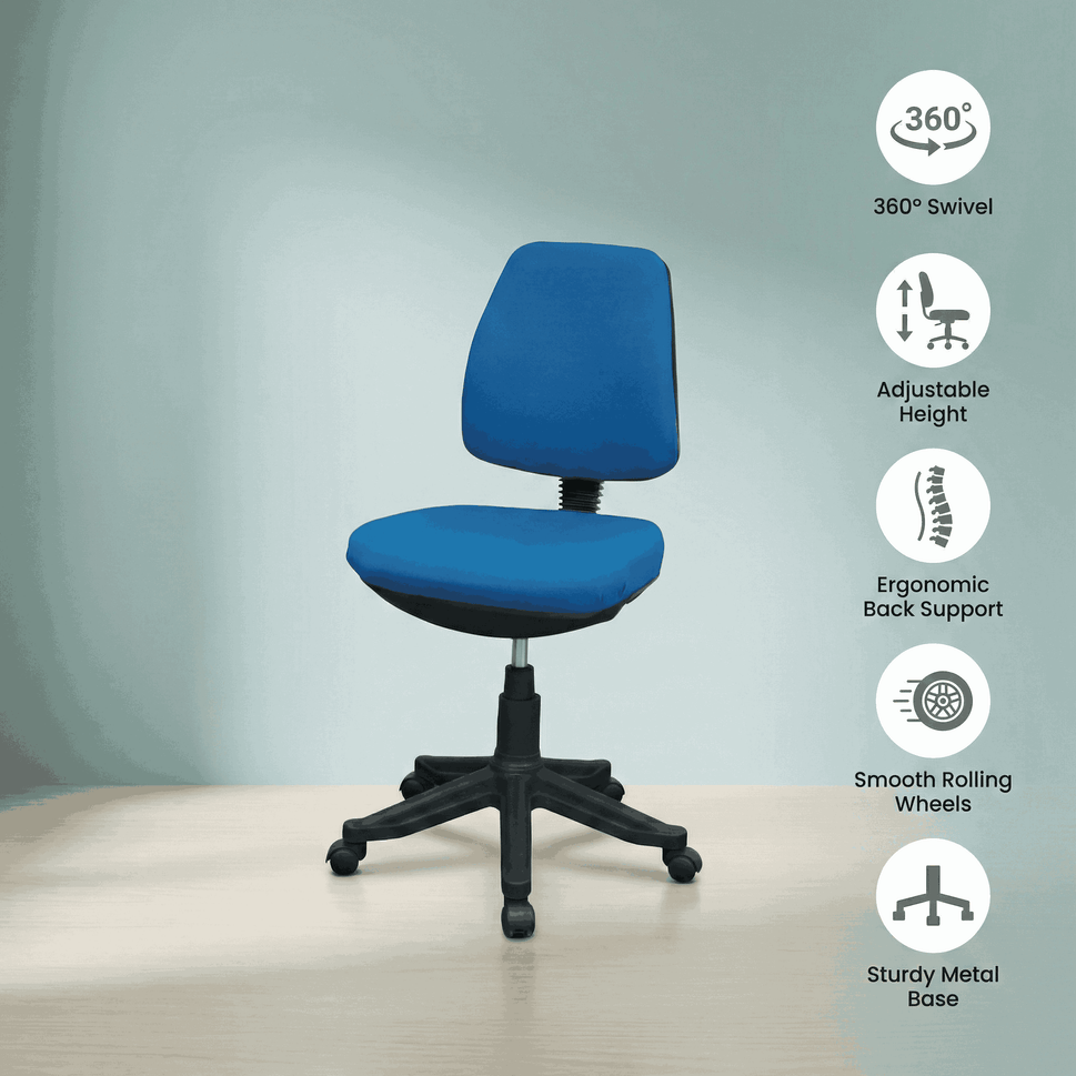 SAAB Computer Chair Without Arms With Hydraulic Jack and Stopper Model SAAB S-508