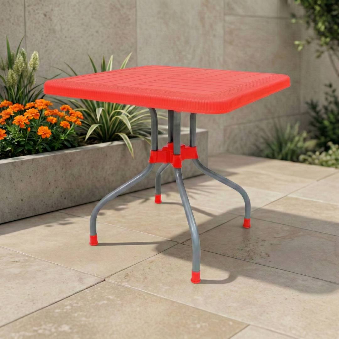 SAAB SP-246 Lexus Prince Square Table with Silver Legs