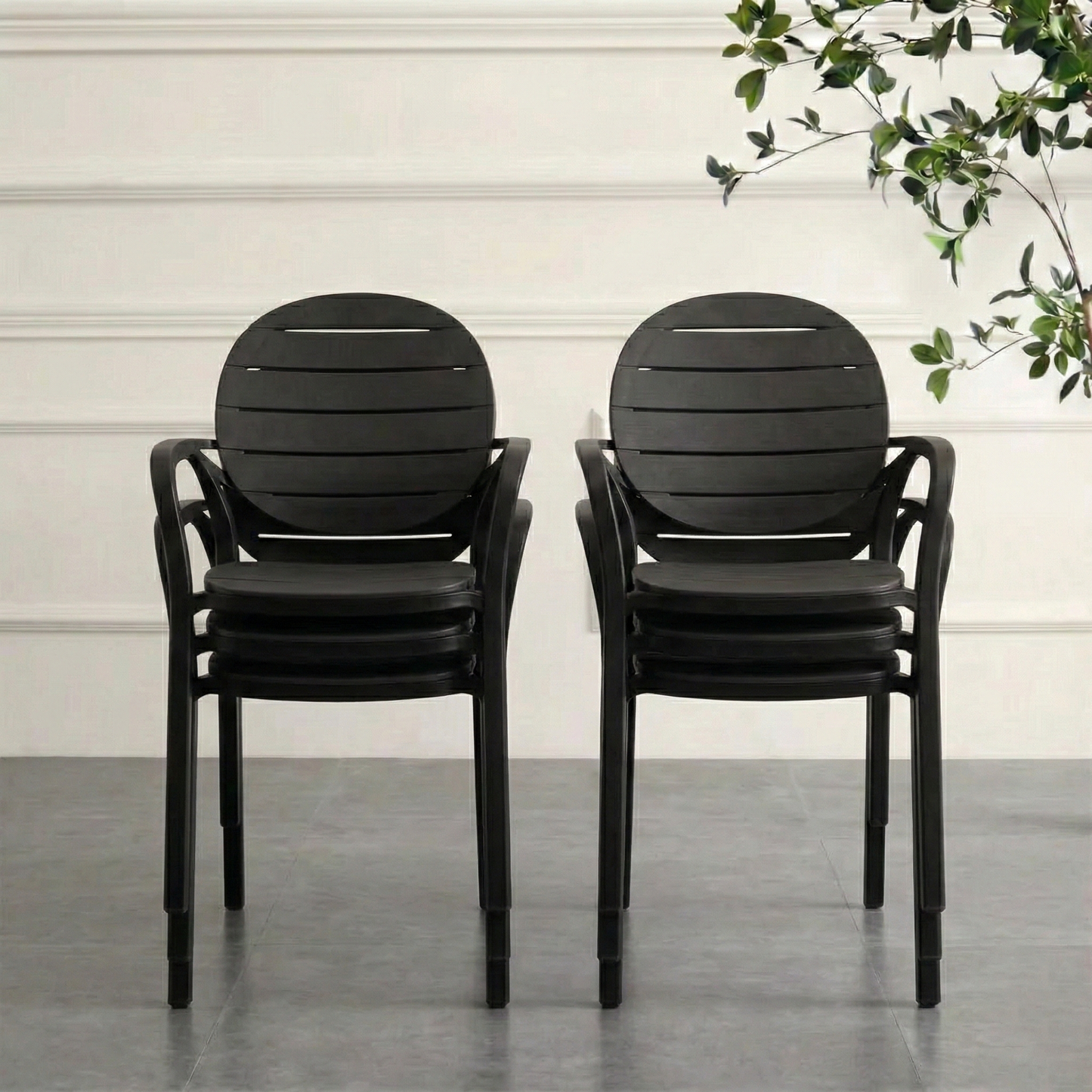 6 sp-675 smoke gray chairs