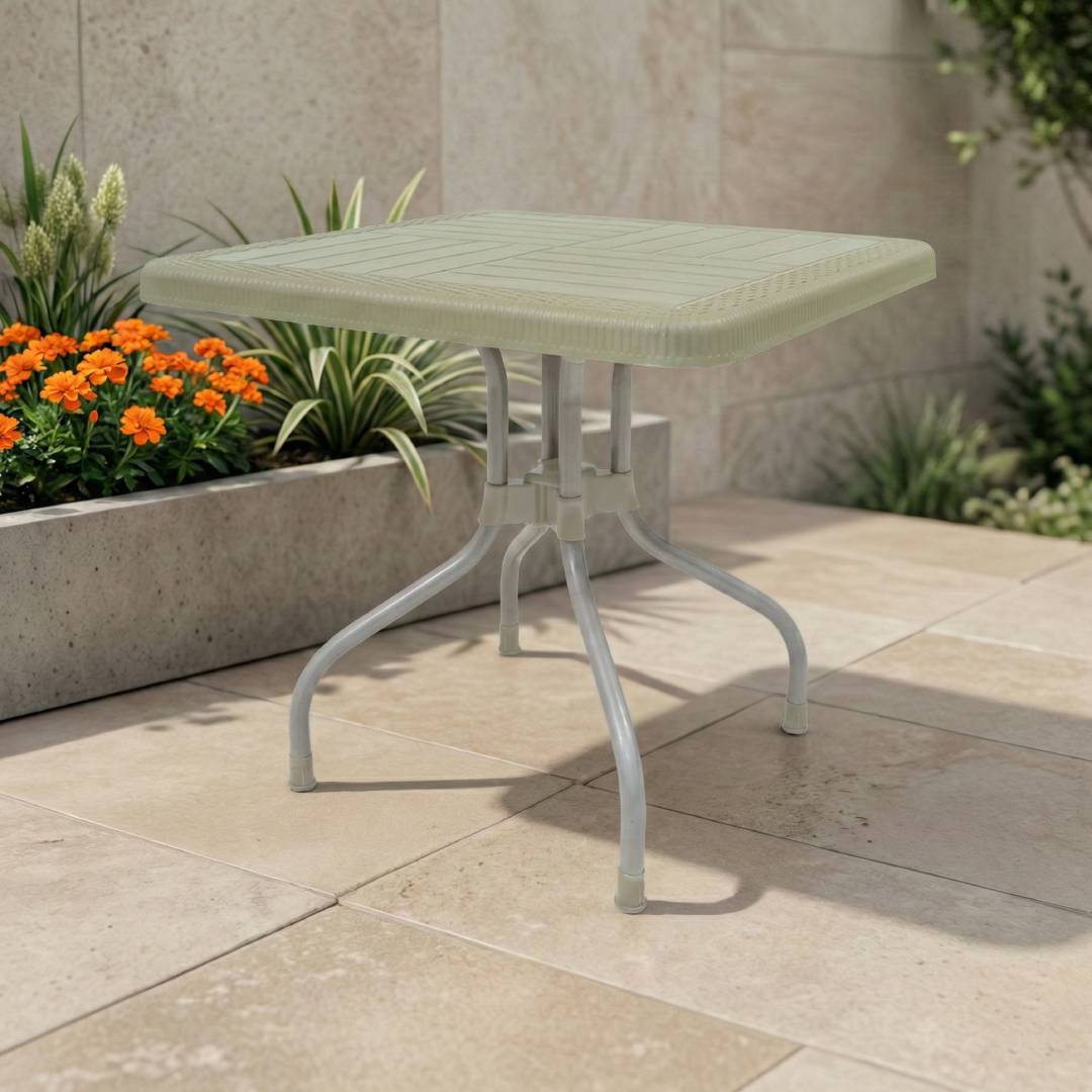 SAAB SP-246 Lexus Prince Square Table with Silver Legs