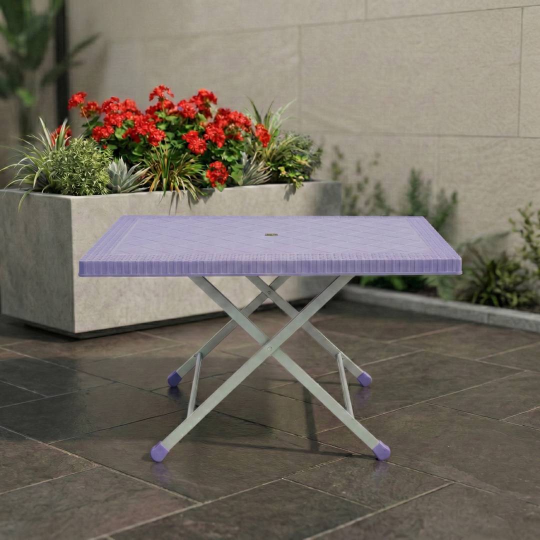 SAAB SP-214-RT Steel Plastic Table With Rattan Top