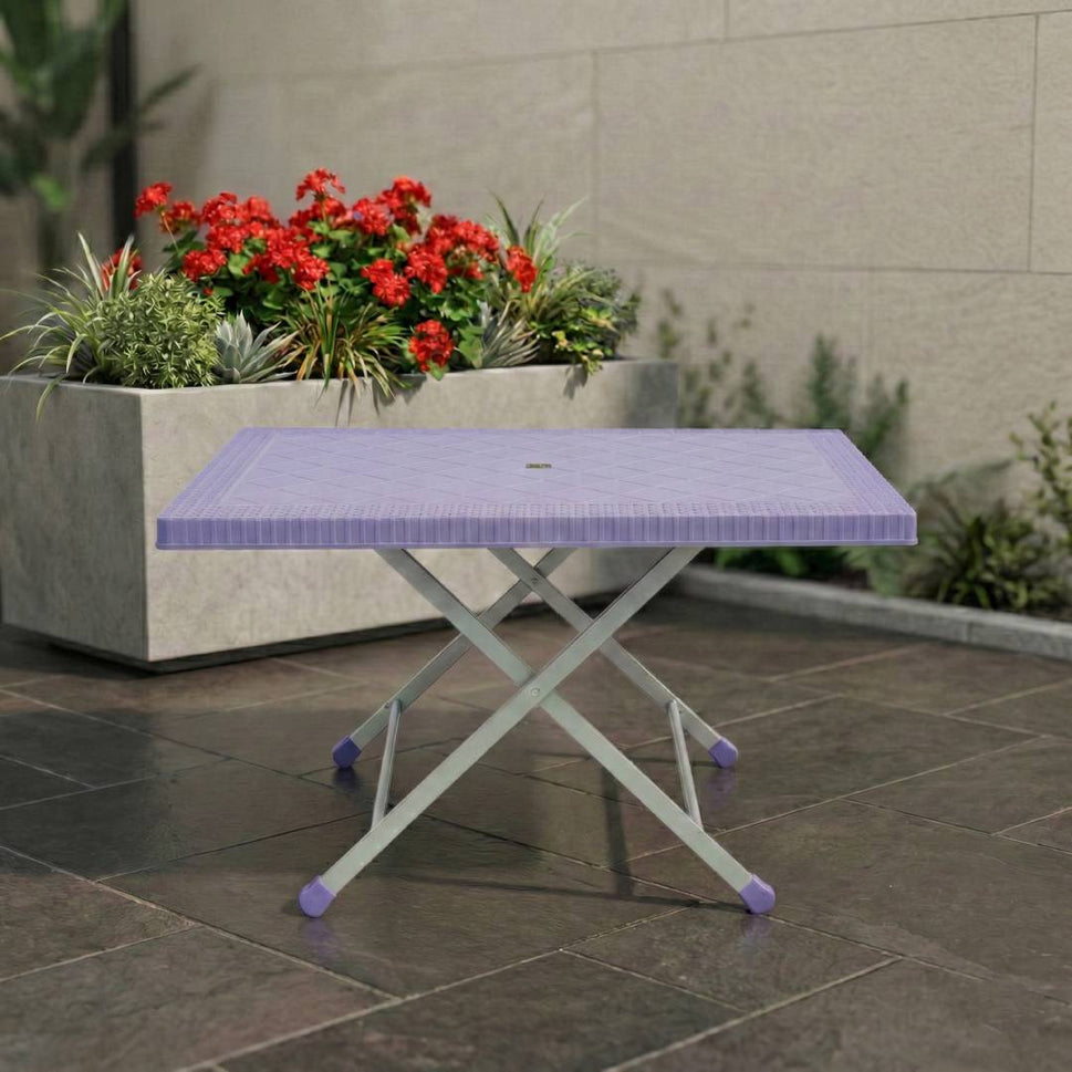 SAAB SP-214-RT Steel Plastic Table With Rattan Top