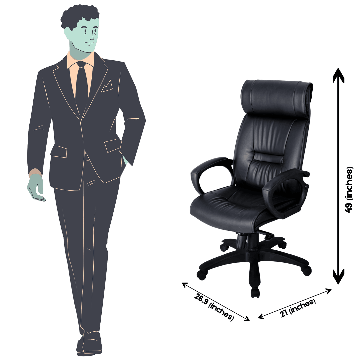 High Back Revolving Office Chair S-517