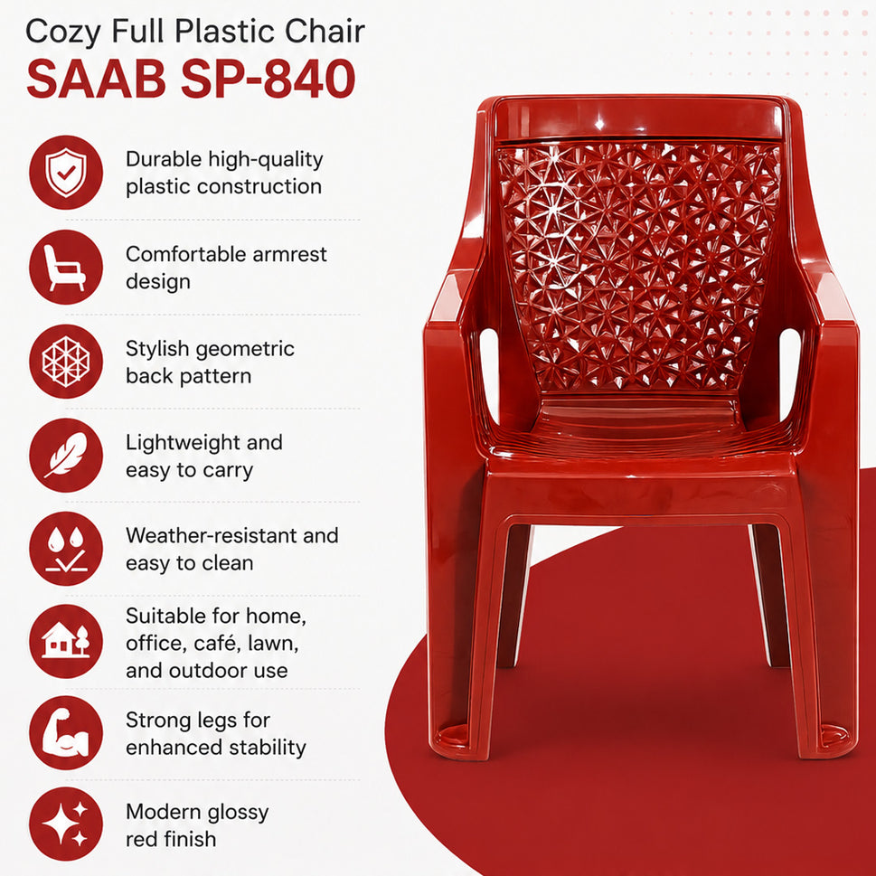 Cozy Full Plastic Chair SAAB SP-840