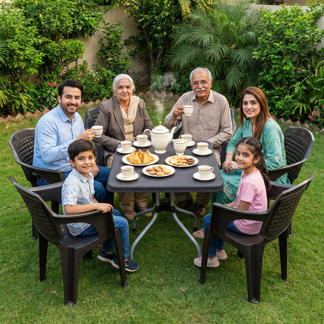 SAAB Full Plastic Patti Chair Model SAAB SP-831 with Table