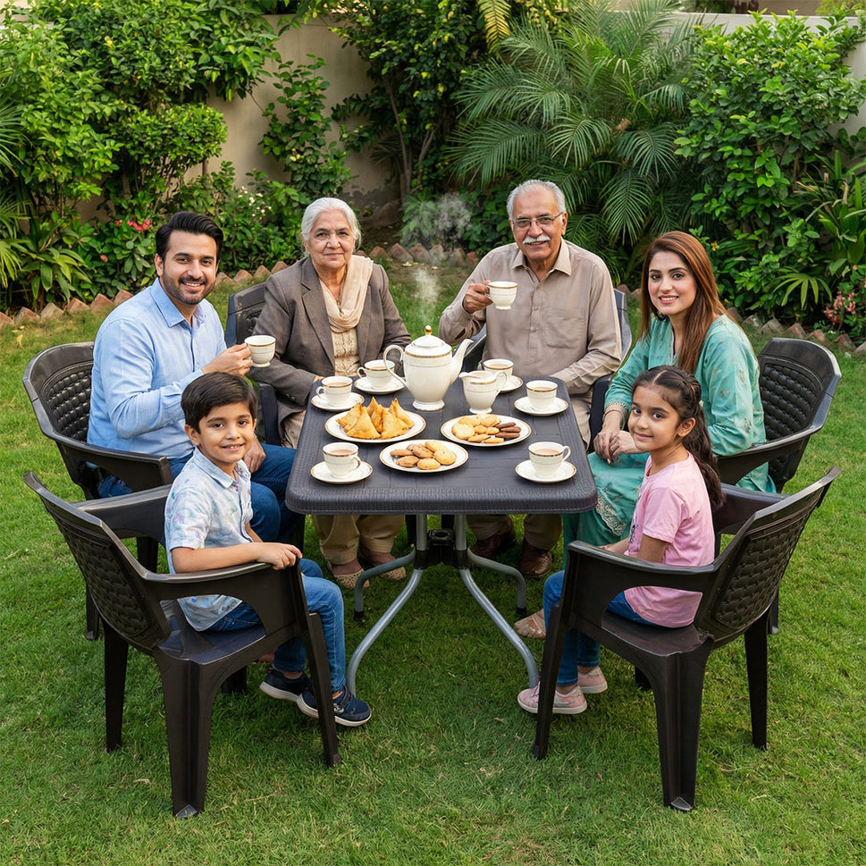 SAAB Full Plastic Patti Chair Model SAAB SP-831 with Table