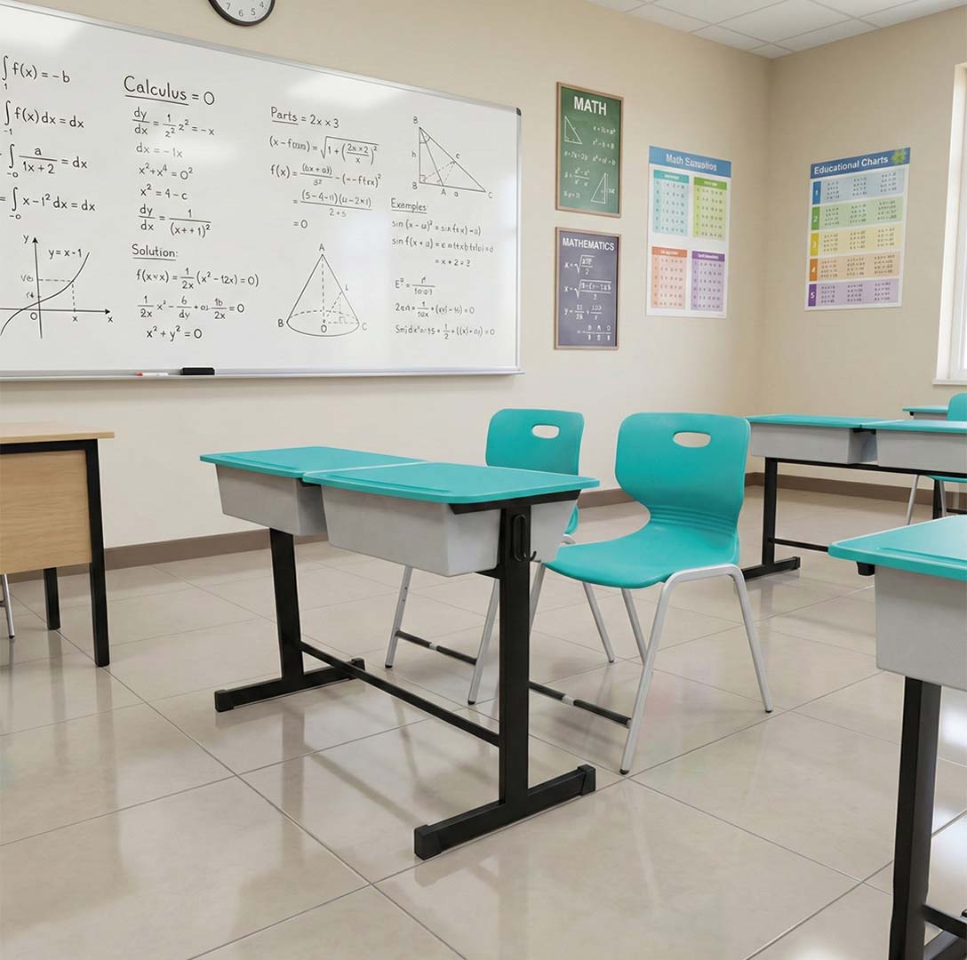 Two Seater Study Desk with Plastic Top SAAB S-498