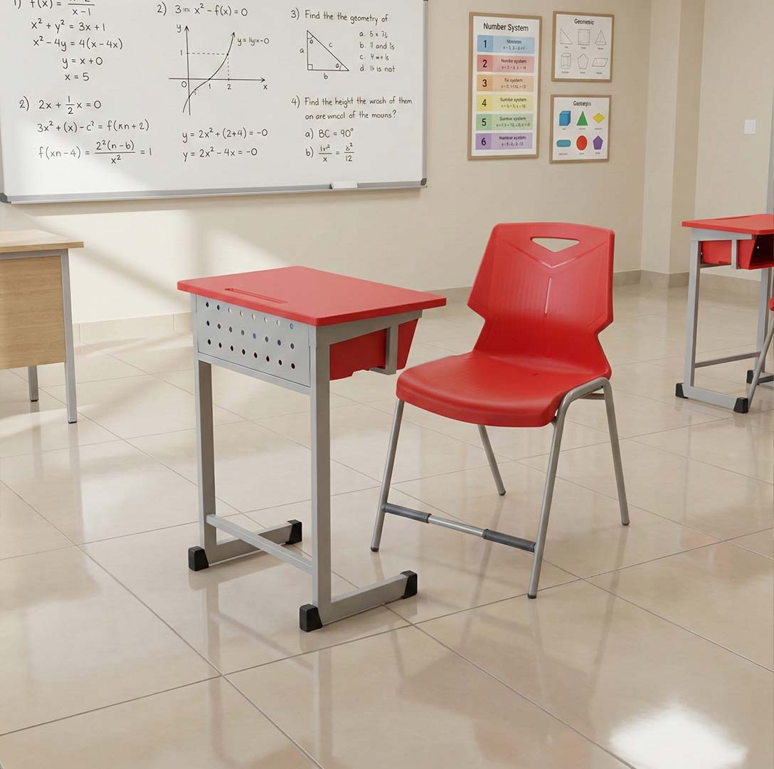 SAAB S-931 Study Table With Plastic Book Shelf and Fiber Top