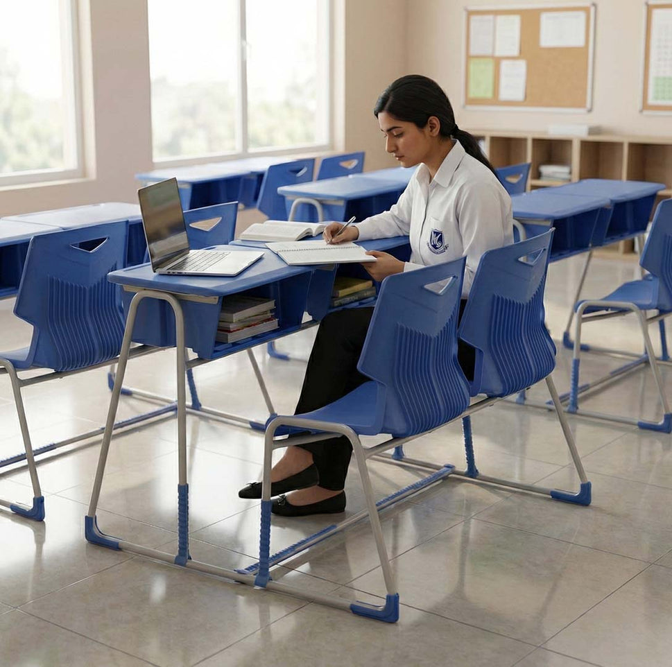 SAAB S-915 Steel Plastic Baby Holo Shell Joint 2-Seater Bench Desk